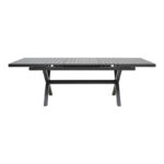 Τραπέζι επεκτεινόμενο Dagyn ανθρακί αλουμίνιο 180-240x90x76εκ