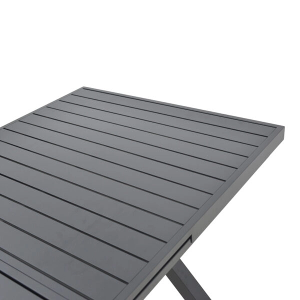 Τραπέζι επεκτεινόμενο Dagyn ανθρακί αλουμίνιο 180-240x90x76εκ