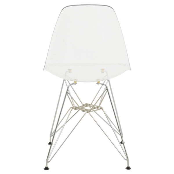 Καρέκλα Adelle  PP διάφανο-inox πόδι 46x55x81εκ