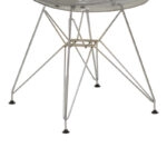 Καρέκλα Adelle PP διάφανο γκρι-inox πόδι 46x55x81εκ