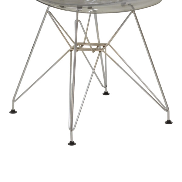 Καρέκλα Adelle PP διάφανο γκρι-inox πόδι 46x55x81εκ