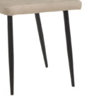 Καρέκλα Azori  γκρι-μπεζ βελούδο-πόδι μαύρο μέταλλο 49x55x85εκ