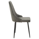 Καρέκλα Azori ανθρακί βελούδο-πόδι μαύρο μέταλλο 49x55x85εκ