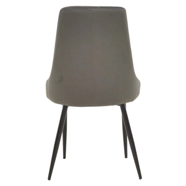 Καρέκλα Azori ανθρακί βελούδο-πόδι μαύρο μέταλλο 49x55x85εκ