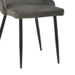 Καρέκλα Azori ανθρακί βελούδο-πόδι μαύρο μέταλλο 49x55x85εκ