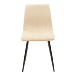 Καρέκλα Noor  μπεζ βελούδο με πόδι μετάλλου σε μαύρη απόχρωση 44x53x86εκ
