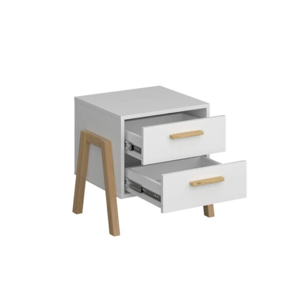 Κομοδίνο Belle Λευκό 50x41x49cm