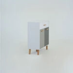 Κομότα Timmy Λευκό-Γραφίτη-Γκρι 84x36x92cm