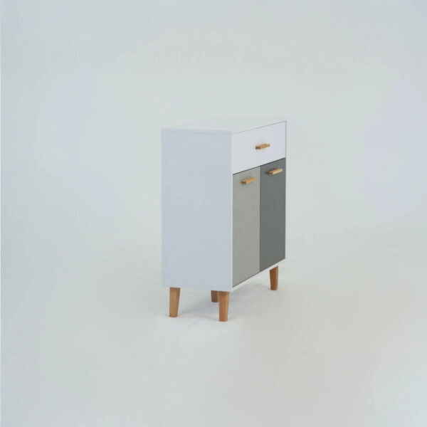 Κομότα Timmy Λευκό-Γραφίτη-Γκρι 84x36x92cm