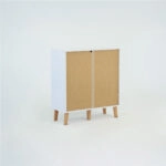 Κομότα Timmy Λευκό-Γραφίτη-Γκρι 84x36x92cm