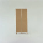 Ντουλάπα Timmy 2D2S Λευκό-Γραφίτη-Γκρι 90x50x199cm