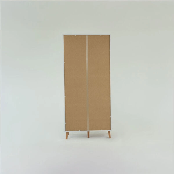 Ντουλάπα Timmy 2D2S Λευκό-Γραφίτη-Γκρι 90x50x199cm