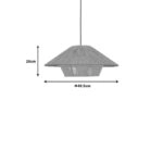 Φωτιστικό οροφής Jarpie Inart Ε27 rope σε φυσική απόχρωση Φ49.5x20εκ