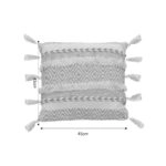 Μαξιλάρι Labrinth Inart μπεζ-εκρού ύφασμα 45x45x2.5εκ