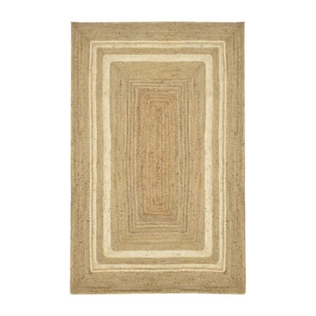 Χαλί Mazir Inart μπεζ-εκρού γιούτα 120x180x1εκ