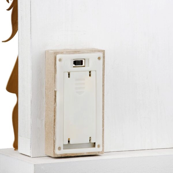 Stand Relief (Led) Rectangular "Sternenmadchen" Αστέρι Pattern Mdf Λευκό PU 10x7x24cm