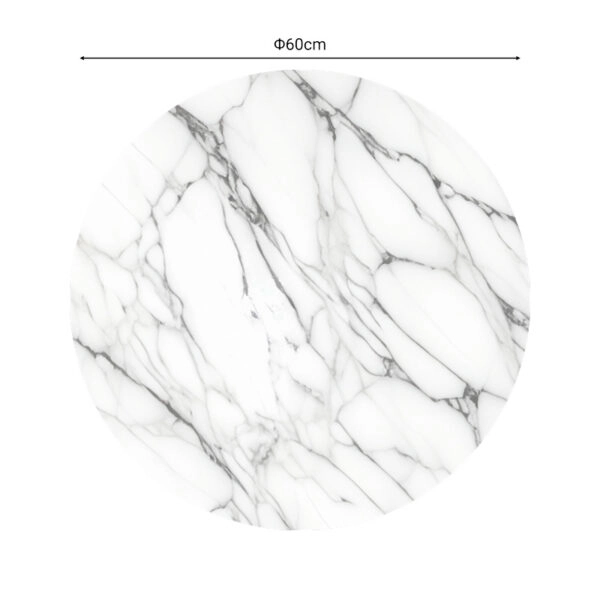 Επιφάνεια τραπεζιού Kailo τ.Werzalit όψη μαρμάρου Φ60εκ