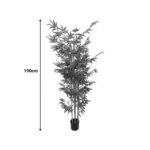 Διακοσμητικό φυτό Bamboo σε γλάστρα Inart πράσινο pp Υ190εκ