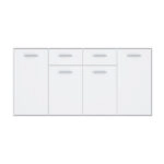 Μπουφές Drepen μελαμίνη σε λευκό χρώμα 162.3x34.2x81.7εκ