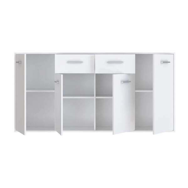 Μπουφές Drepen μελαμίνη σε λευκό χρώμα 162.3x34.2x81.7εκ