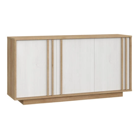 Μπουφές Chesto  μελαμίνη σε λευκή και oak απόχρωση 169.2x42x87εκ