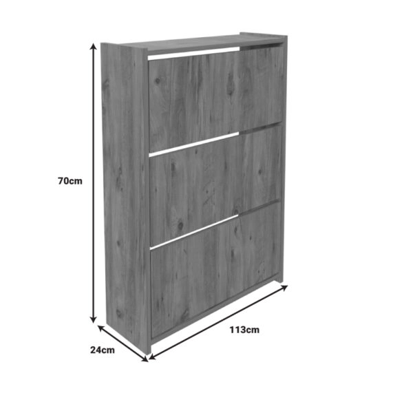 Παπουτσοθήκη Karol μελαμίνη σε φυσική απόχρωση 70x24x113εκ