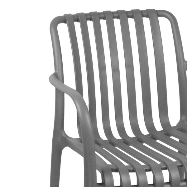 Πολυθρόνα Zoi  pp σε ανθρακί απόχρωση 58.5x54x80εκ