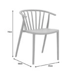 Πολυθρόνα Zelma pp σε λευκή απόχρωση 55x53x73εκ