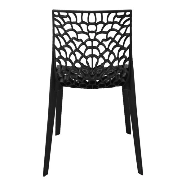 Καρέκλα στοιβαζόμενη Hush  pp σε μαύρη απόχρωση 50x57x81εκ
