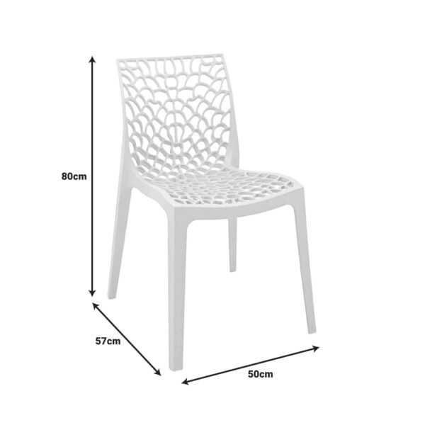 Καρέκλα στοιβαζόμενη Hush  pp σε μαύρη απόχρωση 50x57x81εκ