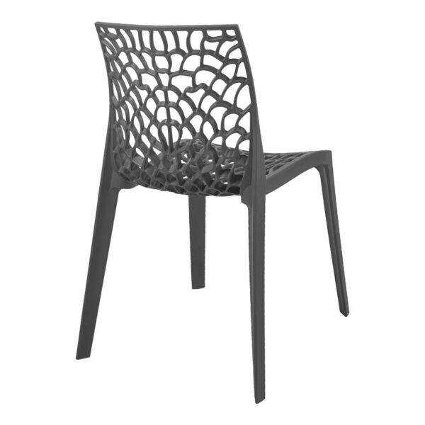 Καρέκλα στοιβαζόμενη Hush  pp σε ανθρακί απόχρωση 50x57x81εκ