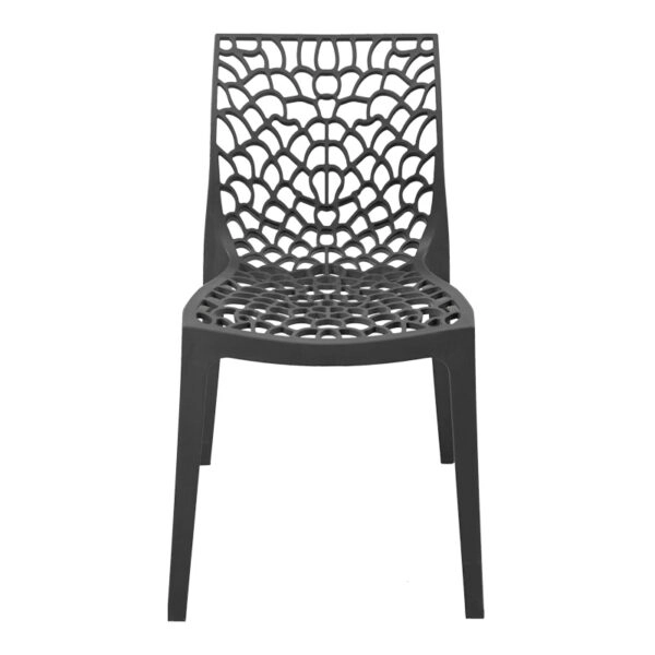 Καρέκλα στοιβαζόμενη Hush  pp σε ανθρακί απόχρωση 50x57x81εκ