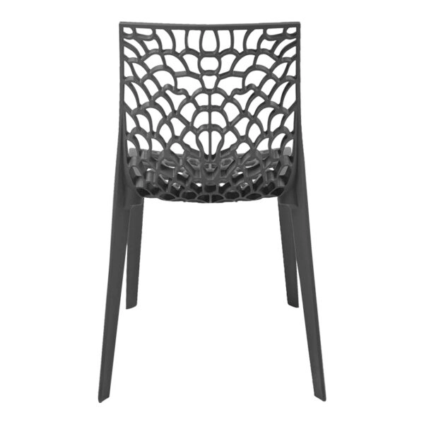 Καρέκλα στοιβαζόμενη Hush  pp σε ανθρακί απόχρωση 50x57x81εκ