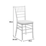 Καρέκλα Tiffany με μαξιλάρι διάφανο pc 38x38.5x88εκ