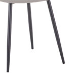 Καρέκλα Bella  ανοιχτό γκρι ύφασμα-πόδι μαύρο μέταλλο 43x52x88εκ