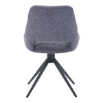 Καρέκλα περιστρεφόμενη Luciano I σε ανθρακί ύφασμα-πόδι μεταλλικό μαύρο 52.5x54x85εκ