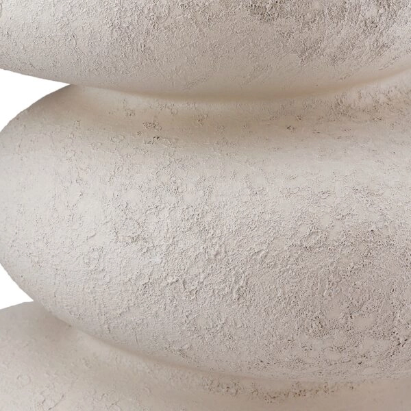 Βάζο "Stone" Κεραμικό Light Gray PU H. 21 cm D. 17 cm