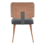 Καρέκλα Ubane μαύρο pu-πόδι καρυδί μέταλλο 53x62.5x85εκ