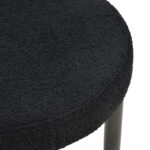Καρέκλα Fenza  μαύρο μπουκλέ ύφασμα-πόδι ξύλο οξιάς σε μαύρη απόχρωση 60x54x75εκ
