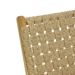 Πολυθρόνα Foldere  φυσικό teak ξύλο-pe σχοινί 65x78x68εκ