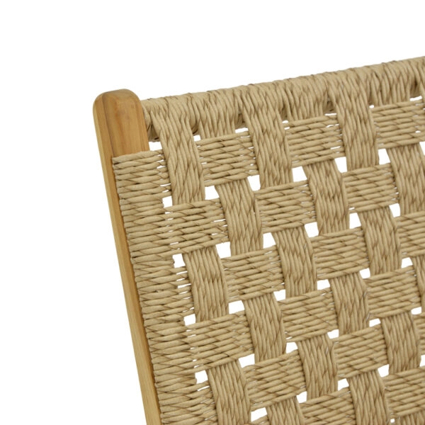 Πολυθρόνα Foldere  φυσικό teak ξύλο-pe σχοινί 65x78x68εκ