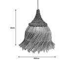 Φωτιστικό οροφής Arupade Inart abaca ξύλο σε φυσικό χρώμα Φ35x50εκ