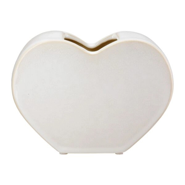 Βάζο "Heart" Κεραμικό Λευκό PU 4 20x8.5x14cm