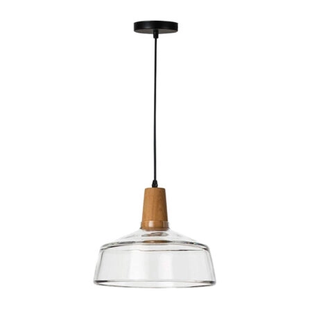 Φωτιστικό οροφής Godren διάφανο μέταλλο-γυαλί Φ24x19εκ