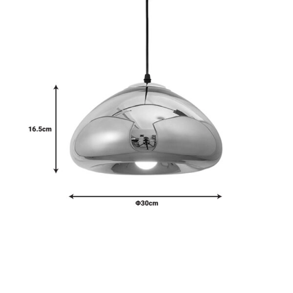 Φωτιστικό οροφής Ovalone  χρυσό μέταλλο-γυαλί Φ30x16.5εκ