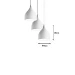 Φωτιστικό οροφής τρίφωτο Perce II  λευκό μέταλλο 30x17x120εκ