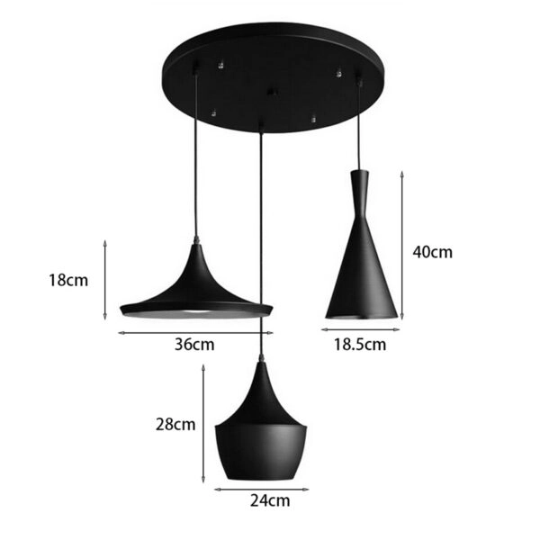 Φωτιστικό οροφής τρόφωτο Latren ΙΙ  μαύρο-χρυσό μέταλλο 50x50x100εκ