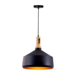 Φωτιστικό οροφής Denvel I μαύρο-χρυσό μέταλλο Φ35x22εκ