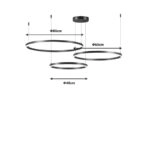 Φωτιστικό οροφής Premele  led μαύρο μέταλλο Φ120x150εκ
