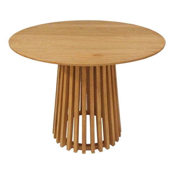 Τραπεζαρία Elaiza-Kenda I  σετ 3τεμ σε φυσική-μπεζ απόχρωση Φ80x75εκ